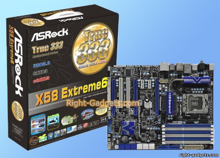 ASRock X58 Extreme6 - Коробка и материнская плата