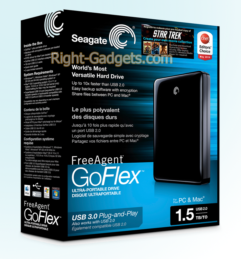 Seagate FreeAgent GoFlex в коробке